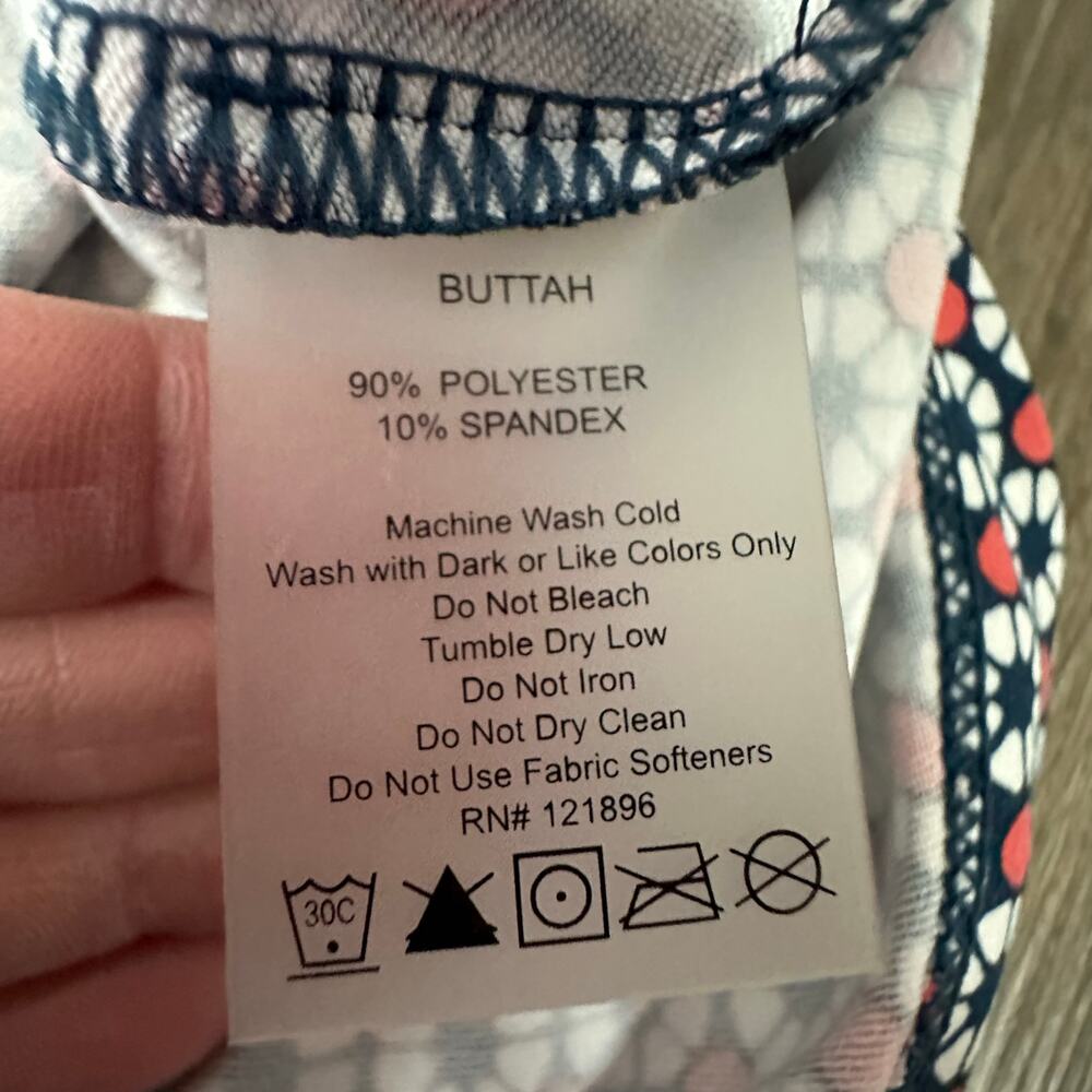 Title Nine Dream Mosaic Fit & Flare Dress XL Athletic Travel Buttah Fabric - Picture 9 of 14